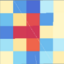 A cookie-cutter kernel applied to a blue constant